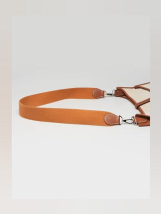 Hermès Gold Toile Canvas Evelyne II GM Bag