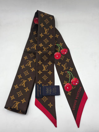 Louis Vuitton Brown LV X TM Silk Monogram Cerises Bandeau