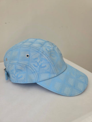 Chanel Light Blue Travel Ligne Interlocking CC Baseball Cap L sz