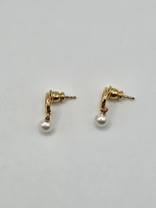 Fendi Gold-tone Faux Pearl F Is Fendi Earrings