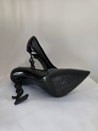 Saint Laurent Black Patent Leather Opyum YSL Pumps 39.5 sz