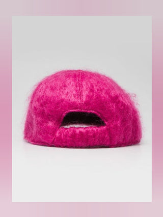 Gucci Purple Mohair GG Baseball Hat L sz