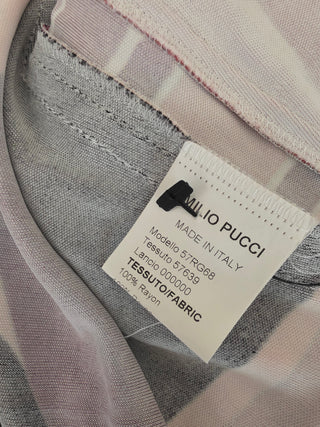 Emilio Pucci Brown Res Printed Midi Length Dress 40 sz