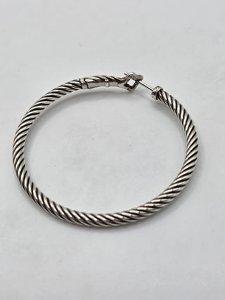 David Yurman Sterling Silver Cable Hoop Earrings