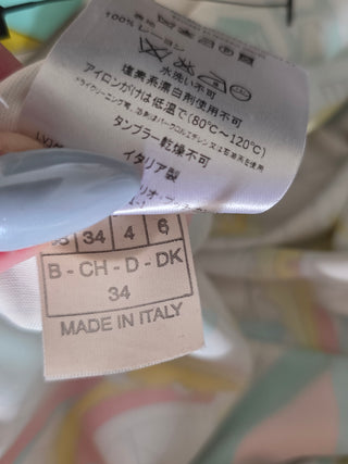 Emilio Pucci Multicolor Printed long-sleeved summer dress 38 sz