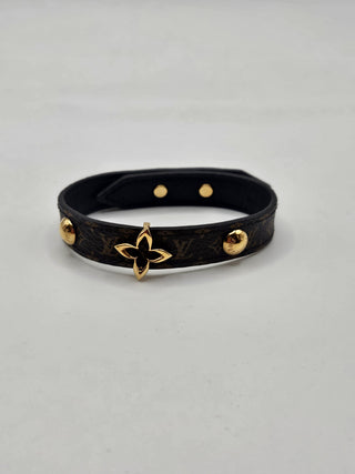 Louis Vuitton Brown LV Monogram Blooming Bracelet 17 sz