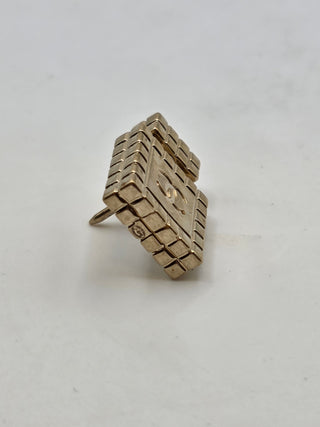 Chanel Gold-tone 2022 Strass CC Scissors Bottle Pin Set