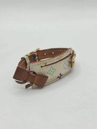 Louis Vuitton White LV Monogram Address ID Wrap Bracelet