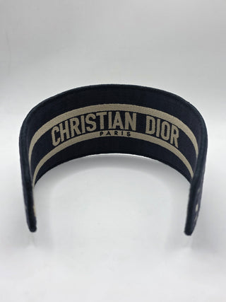 Christian Dior Blue Oblique Diorissimo Logo Headband M sz