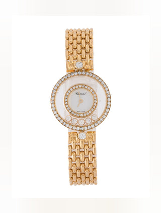Chopard 18 k gold Happy Diamonds Watch