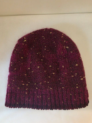 Louis Vuitton Burgundy LV Monogram Glitter Sequins Knit Beanie One size