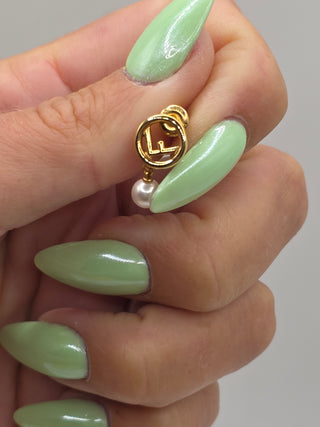 Fendi Gold-tone Faux Pearl F Is Fendi Earrings