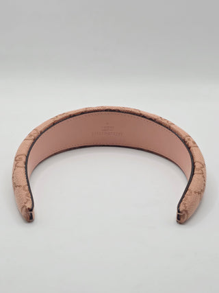 Gucci Beige GG Monogram canvas wide headband