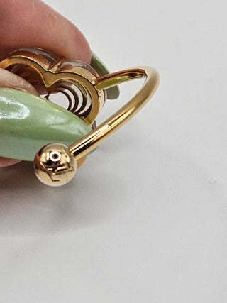 Louis Vuitton Gold-tone A La Folie LV logo Cuff Bracelet