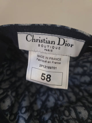Christian Dior Blue Oblique Diorissimo Logo Baseball Cap S sz