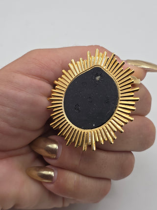 Louis Vuitton Gold-tone LV Logo Vendome Phone Ring