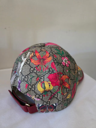 Gucci Beige GG Monogram floral Baseball Cap M sz