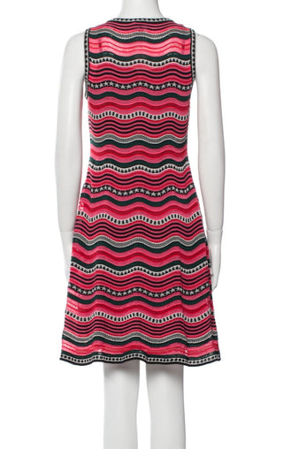 M Missoni Pink Multicolor Striped Mini Dress US sz