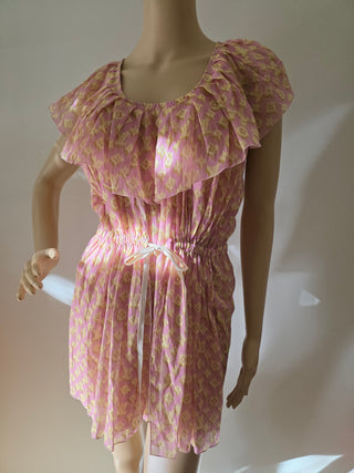 Louis Vuitton Beige Multicolor LV Monogram summer dress 4 sz