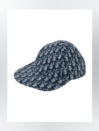 Christian Dior Blue Oblique Diorissimo Logo Baseball Cap S sz