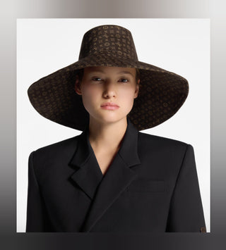 Louis Vuitton Brown Mng LV Monogram oversized Summer hat S sz