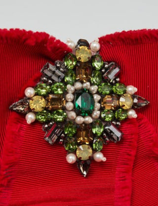 Gucci Red Grosgrain Ribbon Brooch