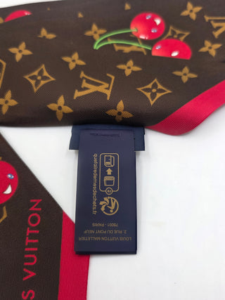 Louis Vuitton Brown LV X TM Silk Monogram Cerises Bandeau
