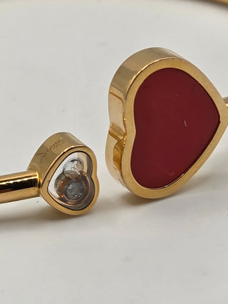 Chopard 18K Diamond & Ceramic Happy Hearts Cuff