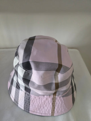 Burberry Pink multicolor Plaid print bucket hat