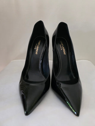 Saint Laurent Black Patent Leather Opyum YSL Pumps 39.5 sz