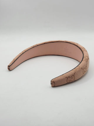 Gucci Beige GG Monogram canvas wide headband
