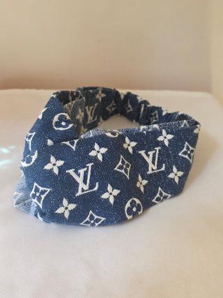 Louis Vuitton Blue LV Monogram Denim Bandeau Headband one size