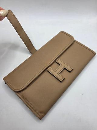 Hermès Beige leather 2021 Jige Duo Wallet