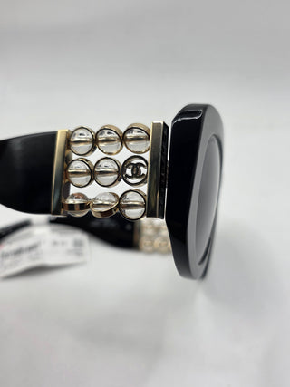 Chanel Black Butterfly Sunglasses Interlocking CC Logo Sunglasses