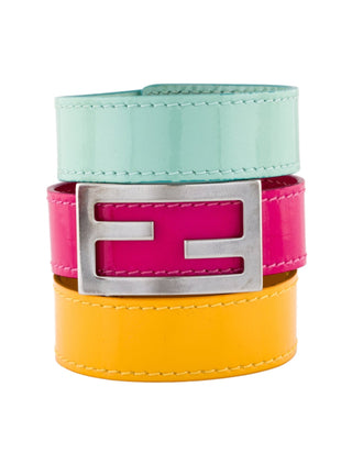 Fendi multicolor FF Logo set of bracelets
