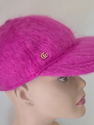 Gucci Purple Mohair GG Baseball Hat L sz