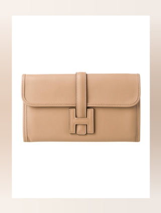 Hermès Beige leather 2021 Jige Duo Wallet