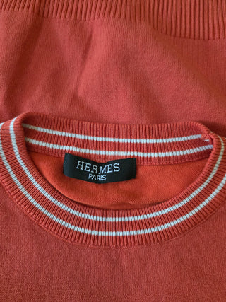 Hermès Orange H Logo Graphic Print Crew Neck T-Shirt M sz