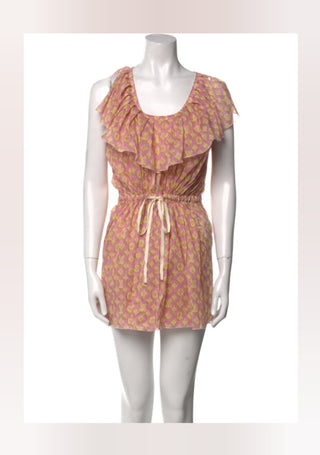 Louis Vuitton Beige Multicolor LV Monogram summer dress 4 sz