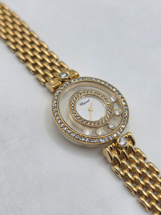 Chopard 18 k gold Happy Diamonds Watch