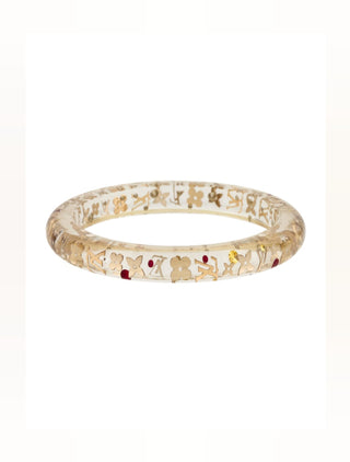Louis Vuitton Clear Gold-tone Crystal Resin Inclusion Bangle