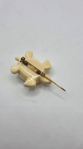 Louis Vuitton Multicolor Resin Teddy Bear & Turtle Brooch Set