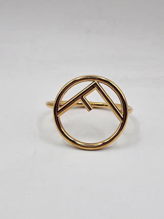 Fendi Gold-tone F Is Fendi Hinged Bangle Bracelet