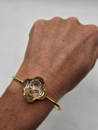 Louis Vuitton Gold-tone A La Folie LV logo Cuff Bracelet