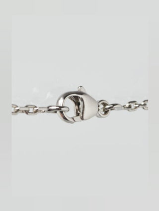 Hermes Red Enamel and Palladium Plated Pop H Pendant Necklace