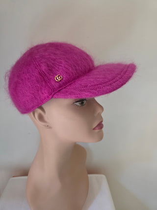 Gucci Purple Mohair GG Baseball Hat L sz