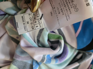 Emilio Pucci Blue Printed Knee-Length Dress S sz