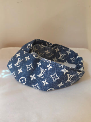 Louis Vuitton Blue LV Monogram Denim Bandeau Headband one size