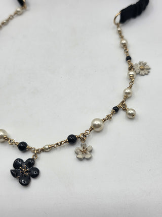 Chanel 2010 Interlocking CC Camellia Charm Headband
