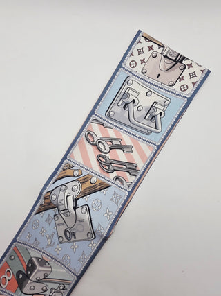 Louis Vuitton light pink multicolor LV Monogram Silk Bandeau